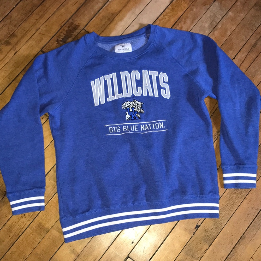 Top of the World Blue Kentucky Wildcats Crewneck Sweatshirt with White Accents